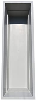 Wacredo GFK - Piscina rettangolare 360 x 120 x 100 cm, in fibra di vetro (grigio)