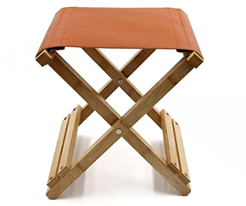 Collic Outdoor Camping Klappstuhl Leder Klapphocker Klappstuhl Angelstuhl/a/Wie Gezeigt