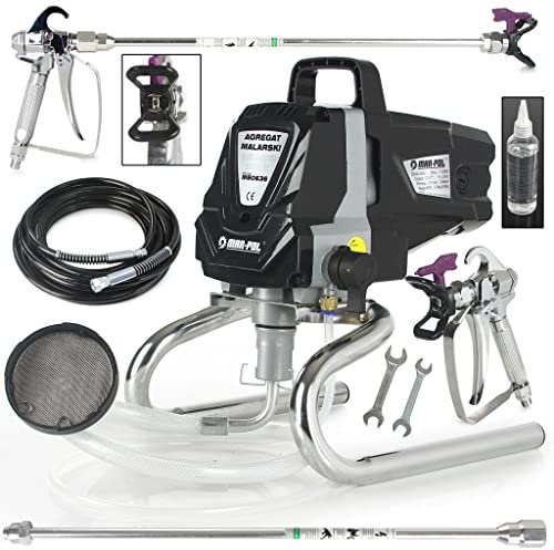 Spruzzatore Airless 1100W 1,5L/min Pistola per verniciare ad Alta Pressione Vernice Acrilica Solvente Professionale