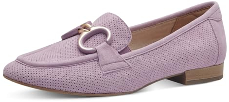 Tamaris COMFORT Damen Slipper aus Leder mit Blockabsatz, Lila (Lavender), 37 EU