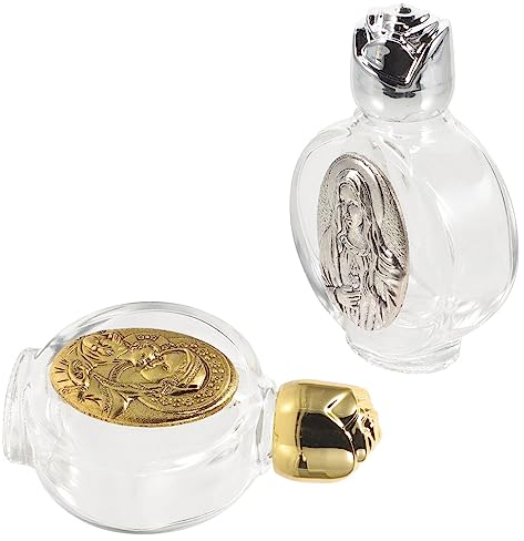 EXCEART 2piezas Botella De Agua De Vidrio Recargable y Portátil Diseño Elegante Para Comuniones y Bendiciones