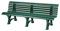 PROREGAL Gartenbank Jamaika | 4-Sitzer | Grün | HxBxT 80x200x64cm | Witterungs- & UV-beständiger Kunststoff | Parkbank Sitzbank Außenbereich Garten Balkon Terrasse