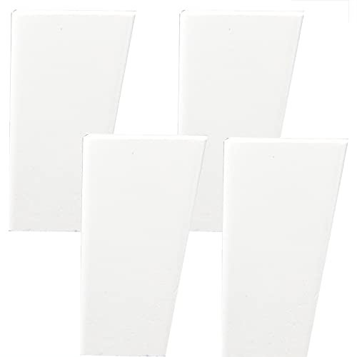 Möbelfüße aus Holz, Tischbeine aus Massivholz, Möbelfüße, schräg, mit Befestigungsschrauben und rutschfestem Schutz für Sofamöbel, 4 Stück (Größe: