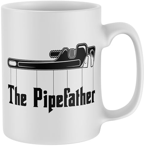 Purple Print House The Pipefather Funny Mug Plumber Plumbing Tradesman Coffee Tea Cup