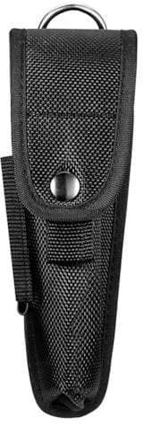 2PCS Metal Belt Clip Flashlight Pouches, Top Flap Snap Button Design Flashlight Holder Belt Clip Adjustable Molle LED Torch Holster for Police Military Security Belt Accessories