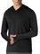 Mens UPF50+ Sun Protection Hoodie Shirt Long Sleeve Rash Guard Fishing Outdoor Running Sun UV Shirts Lightweight Quick Dry, Black, L