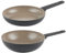 Salter COMBO-9155 Ceramic Frying Pan & Stir Fry Set – 2 Piece, Recycled Aluminium, Healthy PFOA & PFAS-Free Non-Stick, Induction, Easy Clean, Soft Touch Stay Cool Handle, Egg/Omelette Cooking Pans