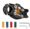 MEROCA Meroca-ss01-black Federungsvorbau für Fahrräder, Stoßdämpfender Fahrradlenkervorbau, Fahrradvorbau Mountainbike-Vorbau, kurzer Lenkervorbau für Rennräder, Schwarz, Universal
