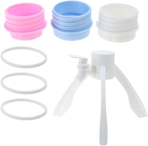 Saiyana Dispensador invertido de agua, soporte para botella de agua potable, dispensadores de agua mineral, material plástico de color blanco para mesa, soporte triangular para dispensador de bebidas