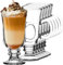 KIAPPO Gläser Set 200 ml - 6 Stück Kaffee Gläser - Cocktailgläser - Trinkgläser - Latte Macchiato - mit Stiel und Henkel - Spülmaschinenfest