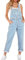 Vetinee Salopette da donna Jeans Baggy Jumpsuit Oversize Tuta con Tasche, bagliore azzurro, S