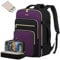 LOVEVOOK Reiserucksack Damen Groß, 40L Handgepäck Rucksack mit 3 Packing Cubes, Wasserdicht Laptop Rucksack 17 Zoll, Travel Backpack Weekender Damen für Reise Arbeit Wandern, Hellviolett