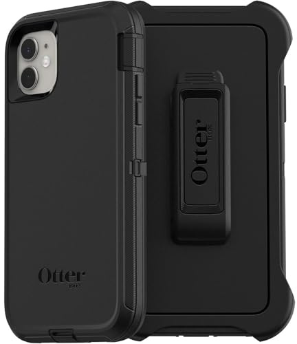 OtterBox iPhone 11 (Only) - Defender Series Screenless Edition Case - Black - Rugged & Durable - with Port Protection - Holster Clip Included - Non-Retail Packaging