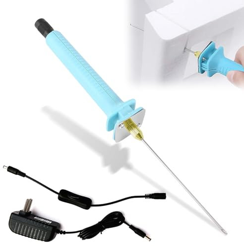 Dhqkqg Elektrischer Schaumstoffschneider, 30W Elektrischer Schneidstift, 15 cm Schaumschneider, Schaumstoffschneider Elektrisch, Styropor Schneidegerät, Geeignet für Schnittkanten, EU-Stecker