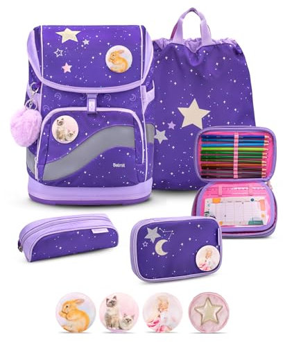 Belmil Smarty Plus Premium Schulranzen Set 405-51/P/S (Dahlia 2)