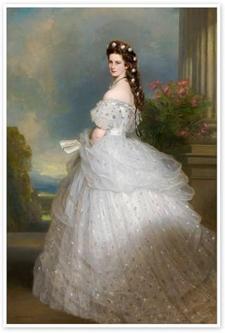 Elisabeth von Österreich-Ungarn Poster von Franz Xaver Winterhalter 70 x 100 cm Wandbilder Wanddeko