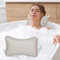 Alaoo Almohada de Baño, 2PCS Juego de Almohada de Baño de Lujo y Pelota de Baño, Almohada Ergonómica de Malla para Bañera de Hidromasaje, Antideslizante para Cabeza, Cuello y Espalda, A