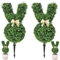 EUITOR Bunny Topiary, Hasen-Topiary, Hasenformschnitt-Baum, Künstlicher Formschnittbaum in Hasenform, Osterhasen-Formschnittbäume, Buchsbaum-Formschnitt-Pflanze für Zuhause, Innen-und Außenbereich