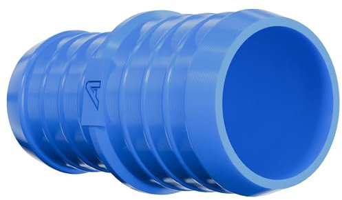 25mm > 19mm (1 > 3/4) Blue Pipe Corrugated Blueucing Joiner PVC Barbed Straight Tube Adapter Hose Reducer Fitting Coupling Adapter