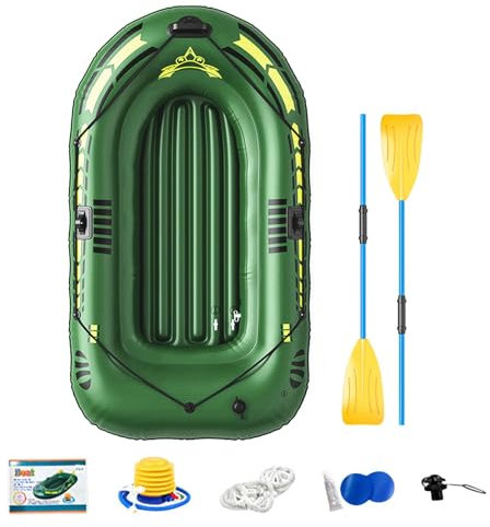 Bateaux pneumatiques pour Adultes | Kayak de pêche, Rafting et Bateau de pêche Gonflable pour l'extérieur – Kit Complet avec rames, Pompe, radeaux d'eau pour lac, Piscine