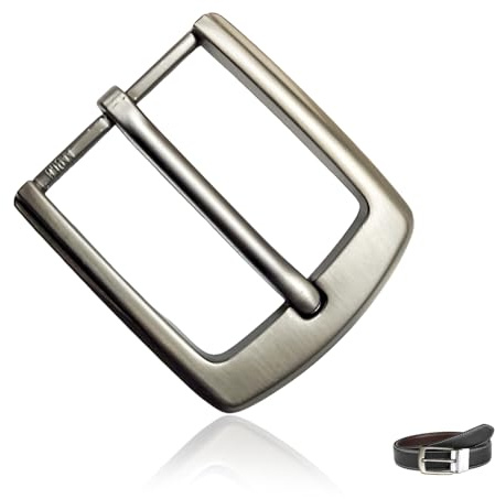 Gürtelschnalle Herren,Gürtelschnalle 40mm Klassische,Gürtelschnallen zum Wechseln,Belt Buckle Einzackige Quadratische Ersatzschnalle aus Zinklegierung,Poliert Gürtel Schnalle für Herren und Damen
