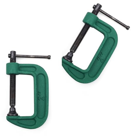 LINTRA Mini Serre Joint, Clamp Réglable en Forme de C, Acier Inoxydable C-Sauterelle de Serrage, Adapté à la Chambre à Coucher, à la Cuisine, à la Salle de Bain, à L'étagère et à D'autres Scènes