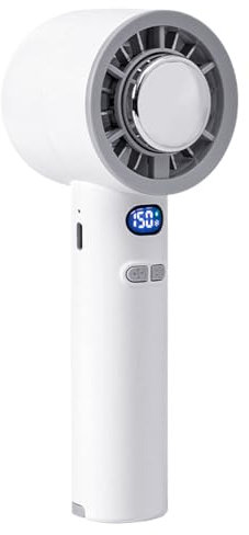 Ventilatore portatile con display a LED, mini ventilatore magnetico portatile superconduttore, batteria da 2000 mAh, raffreddamento 1s 16 ℃, ideale per spettacoli pirotecnici, eventi sportivi, ufficio