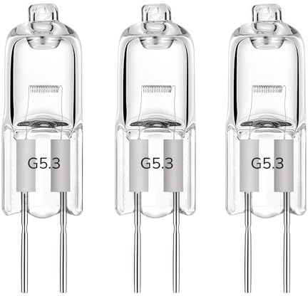 LISOCLU Lámparas halógenas G5.3 12v 24v 36v 220v 110v 20w 35w 50w 70w 100w 150w blanco cálido 3000k regulable, bombillas halógenas para proyectores MR16, forma tubular (110V-70W/3PCS)