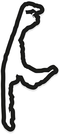 Sylt Aufkleber Auto 10×3,8 cm – Original Sylt Insel Silhouette mit kontraststarker Umrandung – Premium Folie wetterfest – Schwarz Weiß (Weiß)