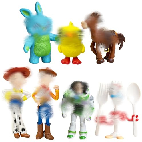 Cake Toppers Figures Kids 6Pcs Toy Figures Cake Decoration Toys Dolls Mini Action Figure Set Birthday Cake Decoration Party Supplies for Kids, Girls, Boys, Birthday Party, Baby Shower Decoration
