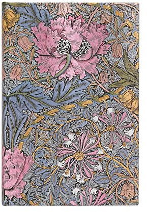 Morris Pink Honeysuckle (William Morris) Mini Lined Hardcover Journal: Hardcover, 85 gsm, ribbon marker, memento pouch, elastic closure, book edge printing