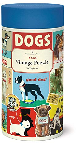 Cavallini Papers & Co. Dogs Hunde 1000 Teile Puzzle, Mehrfarbig
