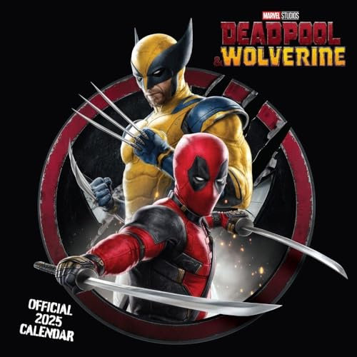 2025 Calendar Marvel Deadpool Month to View Square Calendar Official Product