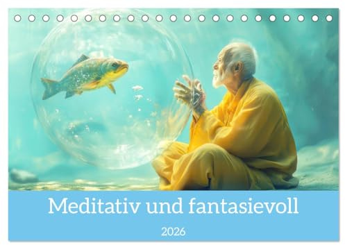 Meditativ und fantasievoll (Tischkalender 2026 DIN A5 quer), CALVENDO Monatskalender: Traum und Meditation (CALVENDO Kunst)