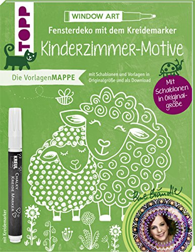 Vorlagenmappe Fensterdeko mit dem Kreidemarker - Kinderzimmer-Motive von Bine Brändle. Inkl. Kreidemarker von Kreul: 7 Vorlagenbögen mit Motiven in ... 2 Schablonen. Alle Motive als Download