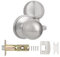 Probrico Brushed Nickel Passage Door Knobs for Interior Doors, Round, 1 Pack