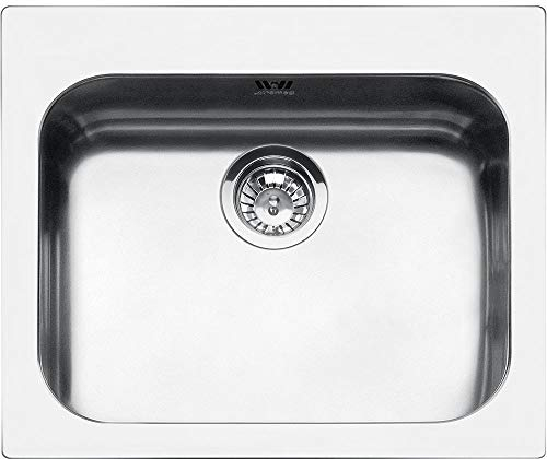 Smeg vs50p3 – Spüle Spülbecken auf Waschtischplatte, rechteckig, Edelstahl, Edelstahl, 1 in, rechteckig)