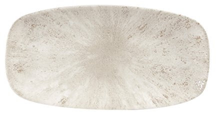Churchill Stone Agate Grey Rectangular Plate, 29.8 x 15.3 cm (Pack of 12)