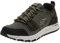Skechers Herren Escape Plan Sneaker, Green Olive Leather Mesh Black Trim Olbk, 41 EU