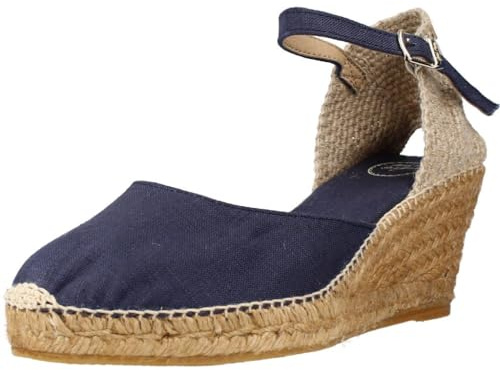 Toni Pons Women's Linen Espadrille - CALDES - Navy, 4 UK - 37 EU