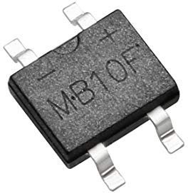 NA MB10F46MIL 4-Klemmen SMD Brücken-Gleichrichter 94 V 0,8 A 300 Stück