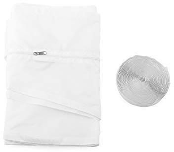 Tristar AC-5555 Set para ventanas universal para aire acondicionado móvil, evita el flujo de aire y humedad, 100% poliester, apto para ventana con perímetro de 4 metros