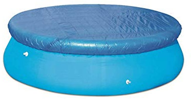 Nadoli Bleu Bâche de Protection Piscine,183cm de Diamètre PE Tissé Résistant Imperméable Anti-Pluie Durable Couvre Cordon Rond Piscines Hors Sol Tapis Couverture de Protection Piscine,Diamètre 183cm