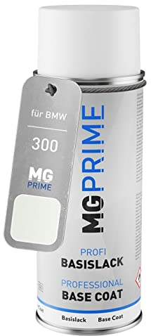 MG PRIME Autolack Spraydose für BMW 300/751 Alpinweiss III/Alpine White 3 Basislack Sprühdose 400ml