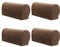 ESRISE Armrest Chair Covers, Set of 4 Stretch Armchair Couch Arm Rest Cover Anti-Slip Spandex Polyester Sofa Chair Arm Caps Slipcovers for Furniture Protector (Coffee)