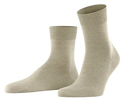 FALKE Herren Socken Airport M Sso Wolle Baumwolle einfarbig 1 Paar, Beige Melange 4043, 43-44