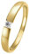 trendor Diamantring Gelbgold 585/14 Kt. mit Brillant 0,05 ct zauberhafter Ring aus Echtgold für Frauen Verlobungsring 26977.005GG-52 Ringgröße 52/16,6
