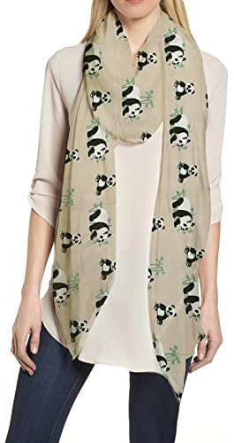 Lina & Lily Damen Schal Tuch mit Panda-Muster