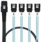 WLGQ Array Disk-Kabel MiniSAS 36-polig SFF-8087 auf 4 SATA 7-poliges Kabel, Mini SAS Host/Controller auf 4 SATA-Target/Backplane, 1M