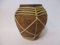 Vaso in terracotta anfora con decorazioni in rattan cm 14x13 h